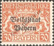 Stamp Bavaria Catalog number: S/37