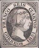 Stamp Spain Catalog number: 6/w