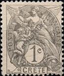 Stamp Crete (french mail) Catalog number: 1